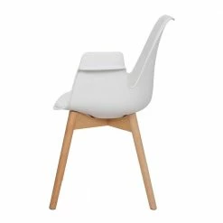 Retro Armlehnstühle In Weiß & Buche - Siotra (2er Set) 5 Retro Armlehnstühle In Weiß & Buche - Siotra (2er Set) -Dariana shop retro armlehnstuehle in weiss buche aus kunststoff holz siotra 03