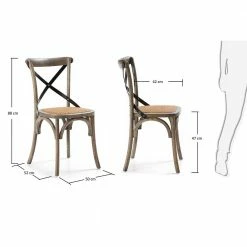 Retro Bistrostuhl Set Alli Mit Ulme Massiv & Rattan (2er Set) -Dariana shop retro bistrostuhl set mit ulme massiv rattan alli 06