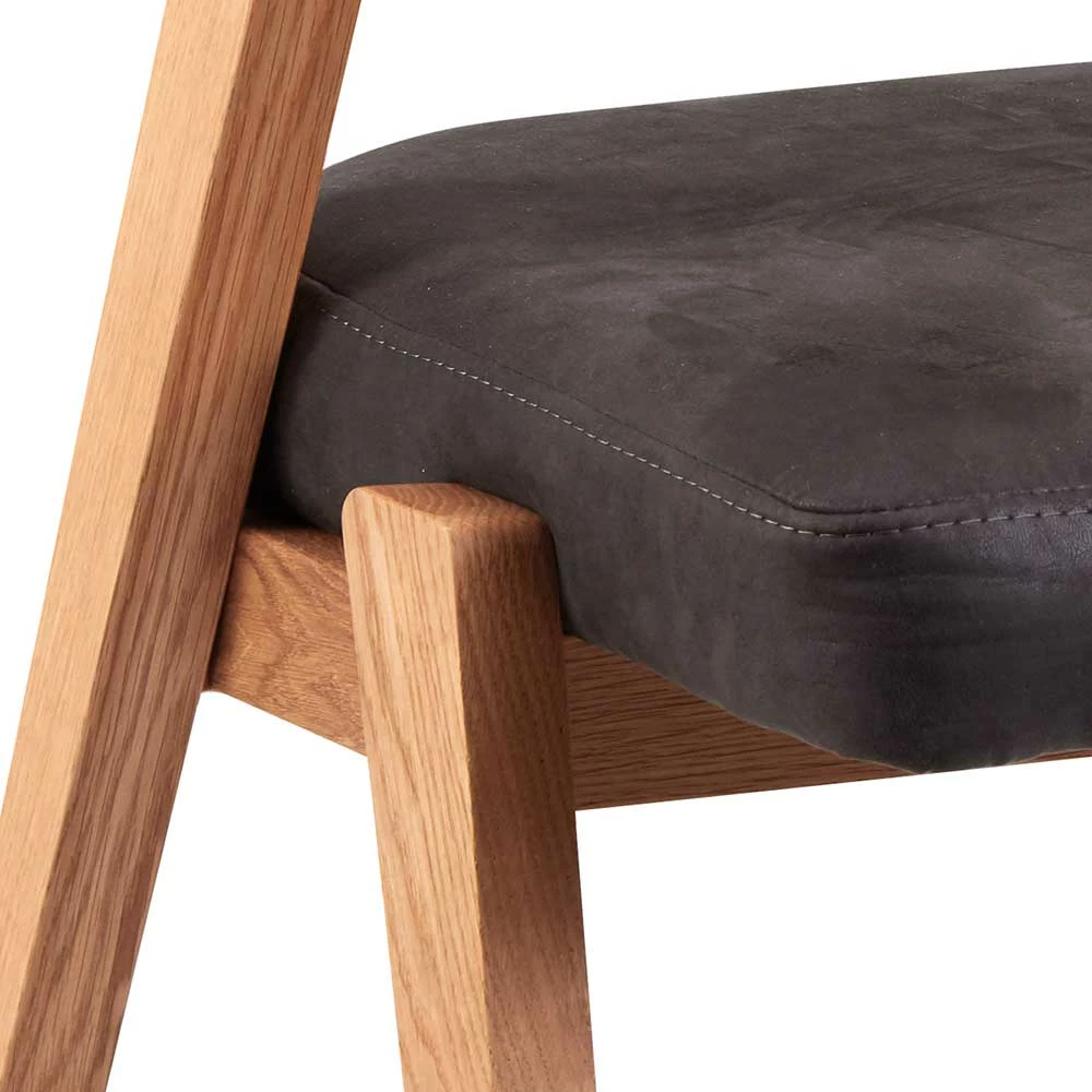 Retro Design Stuhl Aus Wildeiche Massivholz - Ovenciana - Image 4