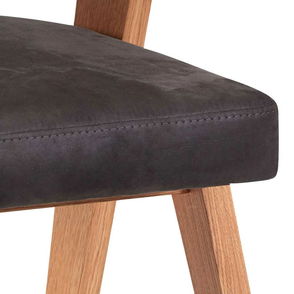 Retro Design Stuhl Aus Wildeiche Massivholz - Ovenciana - Image 5