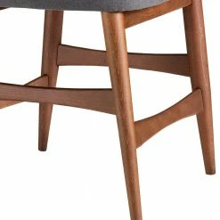 Retro Esstischstuhl In Nussbaum Braun & Grau - Translato -Dariana shop retro esstischstuhl in nussbaum braun grau aus buche massivholz stoff translato 03