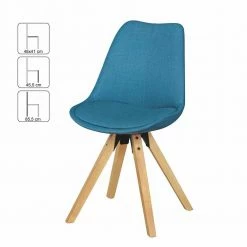 Retro Esstischstuhl Pincessa Mit Stoff In Blau (2er Set) -Dariana shop retro esstischstuhl stoff in blau moderner schalensitz pincessa 02