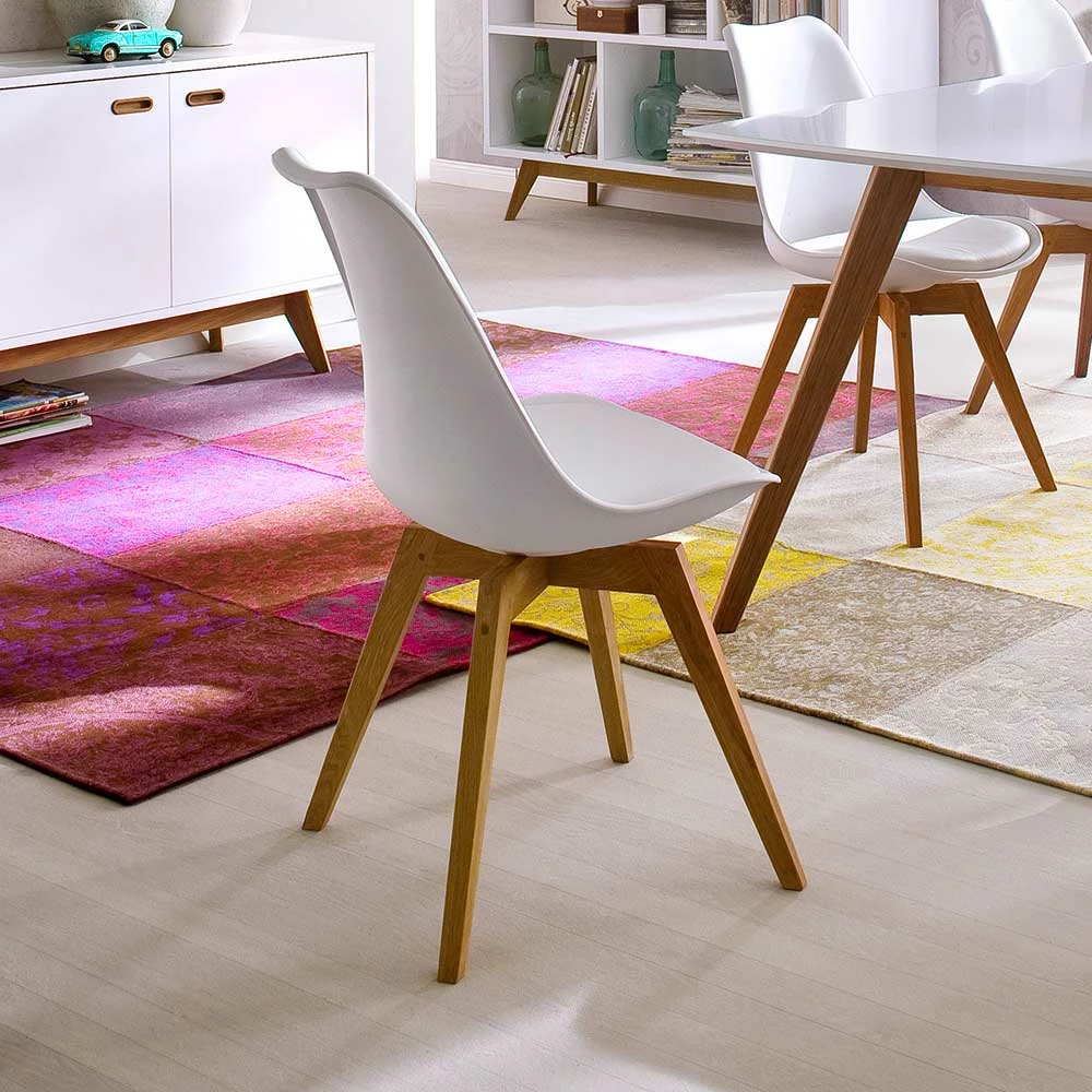 Retro Stuhl Vanity in Weiß Eiche (2er Set) Retro Stuhl Vanity In Weiß Eiche (2er Set) -Dariana shop retro stuhl weiss eiche esszimmer vanity 02