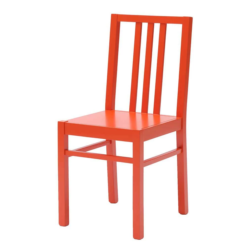 Roter Küchenstuhl Aus Holz Buche Helina Klassisch (2er Set)