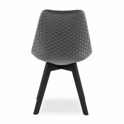 Samt Polsterstühle In Grau - Detelca (2er Set) 7 Samt Polsterstühle In Grau - Detelca (2er Set) -Dariana shop samt polsterstuehle in grau mit massivholzgestell in schwarz detelca 05