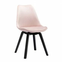 Samt Schalenstühle In Rosa - Lencon (2er Set)