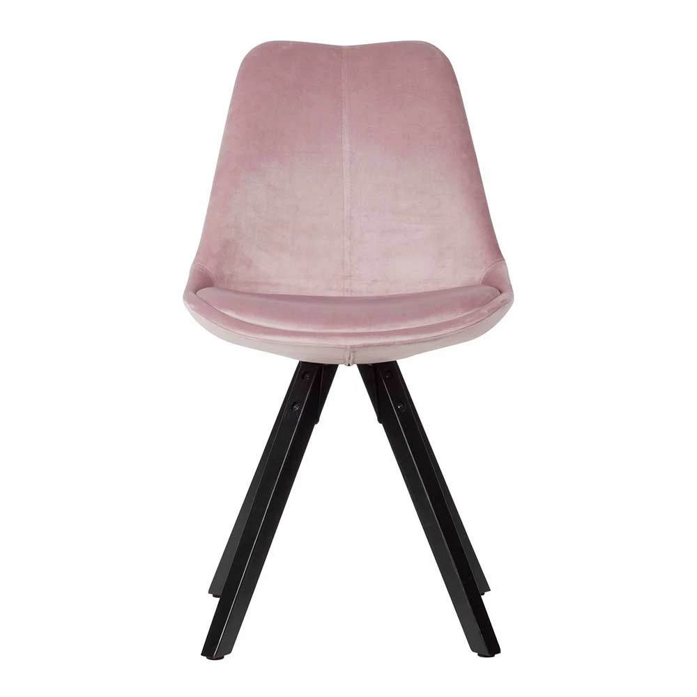 Samt Schalenstuhl in Rosa - Vabienna (2er Set) Samt Schalenstuhl In Rosa - Vabienna (2er Set) -Dariana shop samt schalenstuhl in rosa mit holzbeinen in schwarz vabienna 02