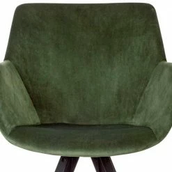 Samt Tischsessel In Dunkelgrün - Ribanna (2er Set) -Dariana shop samt tischsessel in dunkelgruen und schwarz holzbeine ribanna 05