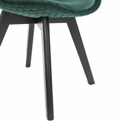 Samtstühle In Dunkelgrün - Zaydon (2er Set) 7 Samtstühle In Dunkelgrün - Zaydon (2er Set) -Dariana shop samtstuehle in dunkelgruen und schwarz buchenholz zaydon 05