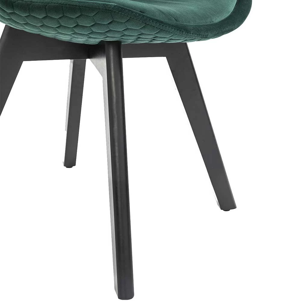 Samtstühle in Dunkelgrün - Zaydon (2er Set) Samtstühle In Dunkelgrün - Zaydon (2er Set) -Dariana shop samtstuehle in dunkelgruen und schwarz buchenholz zaydon 05