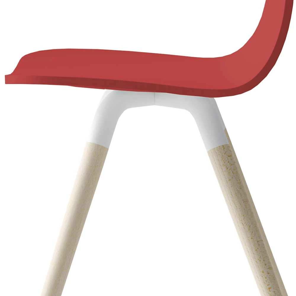 Scandi Chic Esszimmerstuhl In Rot Lackiert - Oxnard - Image 4