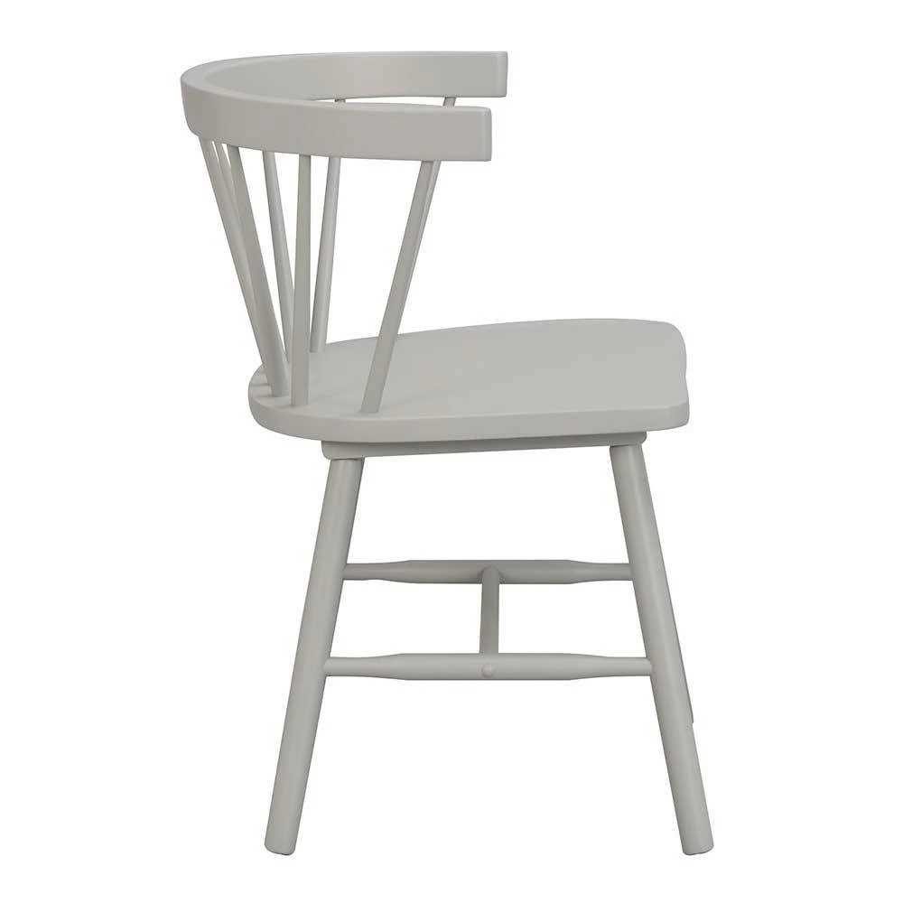 Scandi Chic Stuhl In Hellgrau Lackiert - Zaruto (2er Set) - Image 3