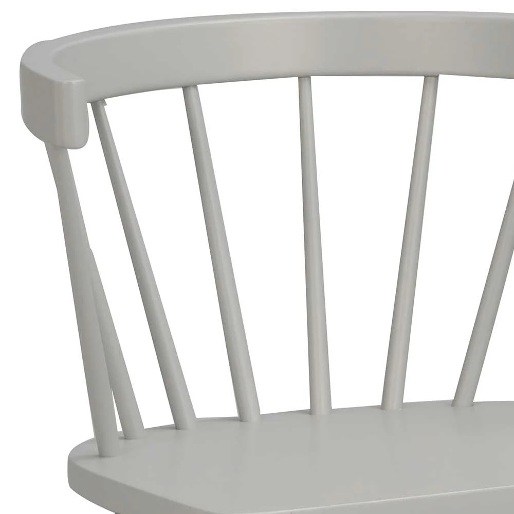 Scandi Chic Stuhl In Hellgrau Lackiert - Zaruto (2er Set) - Image 5