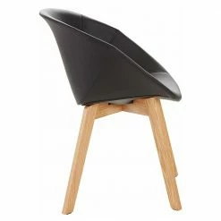 Scandi Designstühle Mit Armlehnen - Tramos (2er Set) 10 Scandi Designstühle Mit Armlehnen - Tramos (2er Set) -Dariana shop scandi designstuehle mit armlehnen in schwarz kunstleder eiche holz tramos 02