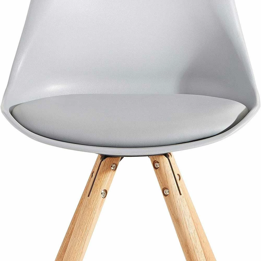 Scandi Schalenstuhl In Hellem Grau - Ambon (2er Set) - Image 5