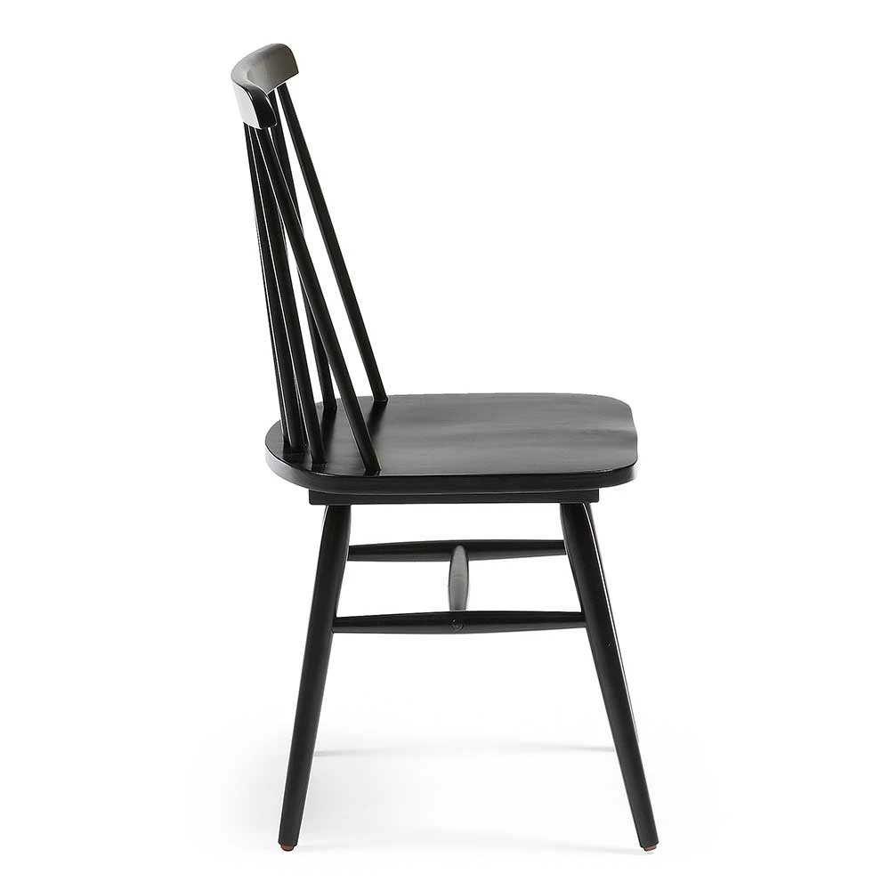 Scandi Stuhl In Schwarz Lackiert - Finaly (2er Set) - Image 2