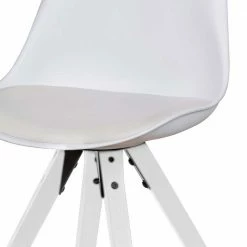 Schalen Esszimmerstühle In Weiß - Holin (2er Set) 7 Schalen Esszimmerstühle In Weiß - Holin (2er Set) -Dariana shop schalen esszimmerstuehle in weiss pp kunstleder mit holzbeinen holin 05