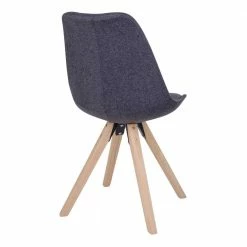 Schalensitz Stühle In Dunkelgrau & Natu - Ninian (2er Set) -Dariana shop schalensitz stuehle in dunkelgrau natu webstoff massivholz ninian 03