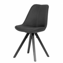 Schalenstühle In Anthrazit Webstoff - Maurita (2er Set)