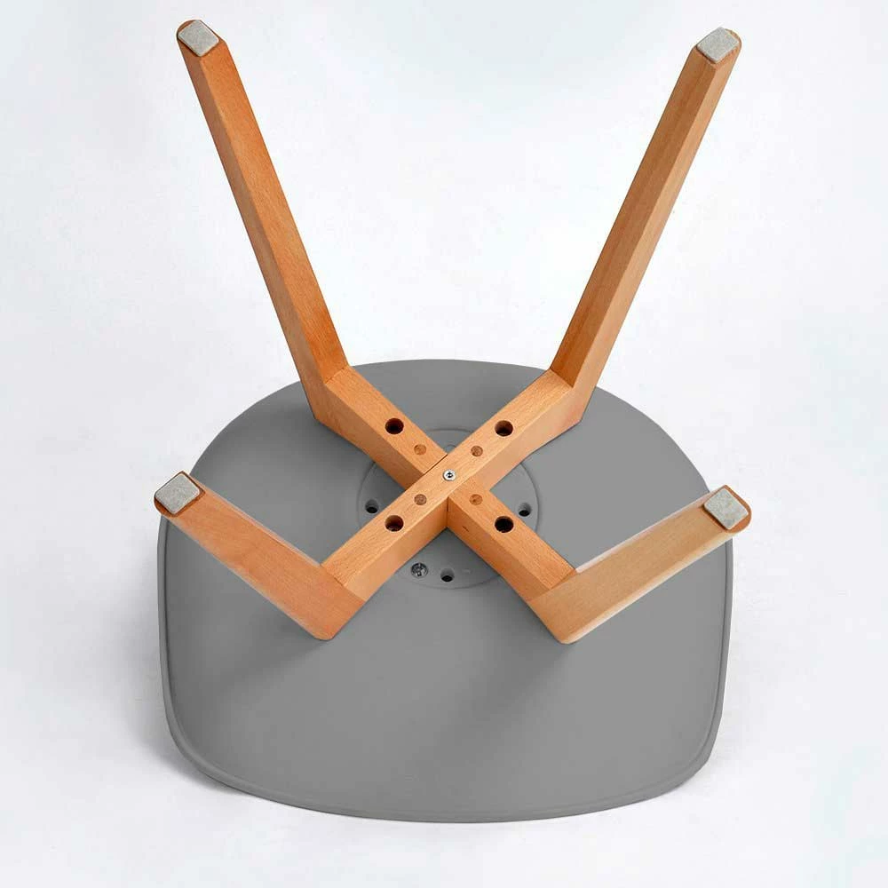 Schalenstühle in Grau - Sesimbra (4er Set) Schalenstühle In Grau - Sesimbra (4er Set) -Dariana shop schalenstuehle in grau mit holzgestell buche sesimbra 03