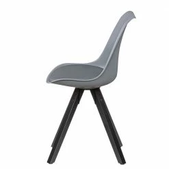 Schalenstühle In Grau & Schwarz - Aspariavo (2er Set) -Dariana shop schalenstuehle in grau schwarz aus pp kunstleder holz aspariavo 02