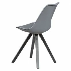 Schalenstühle In Grau & Schwarz - Aspariavo (2er Set) -Dariana shop schalenstuehle in grau schwarz aus pp kunstleder holz aspariavo 03