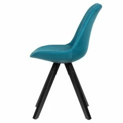 Schalenstühle In Petrol Blau & Schwarz - Entury (2er Set) 4 Schalenstühle In Petrol Blau & Schwarz - Entury (2er Set) -Dariana shop schalenstuehle in petrol blau schwarz aus webstoff massivholz entury 02