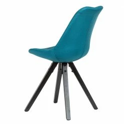 Schalenstühle In Petrol Blau & Schwarz - Entury (2er Set) 5 Schalenstühle In Petrol Blau & Schwarz - Entury (2er Set) -Dariana shop schalenstuehle in petrol blau schwarz aus webstoff massivholz entury 03