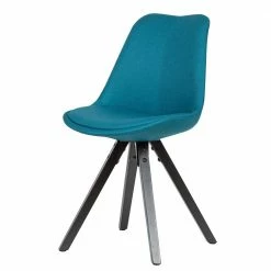 Schalenstühle In Petrol Blau & Schwarz - Entury (2er Set)