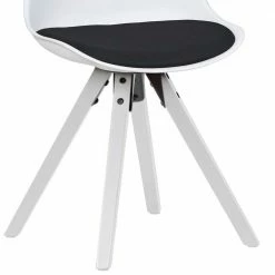 Schalenstühle In Weiß Mit Schwarz - Zytona (2er Set) -Dariana shop schalenstuehle in weiss mit schwarz aus pp kunstleder holz zytona 03