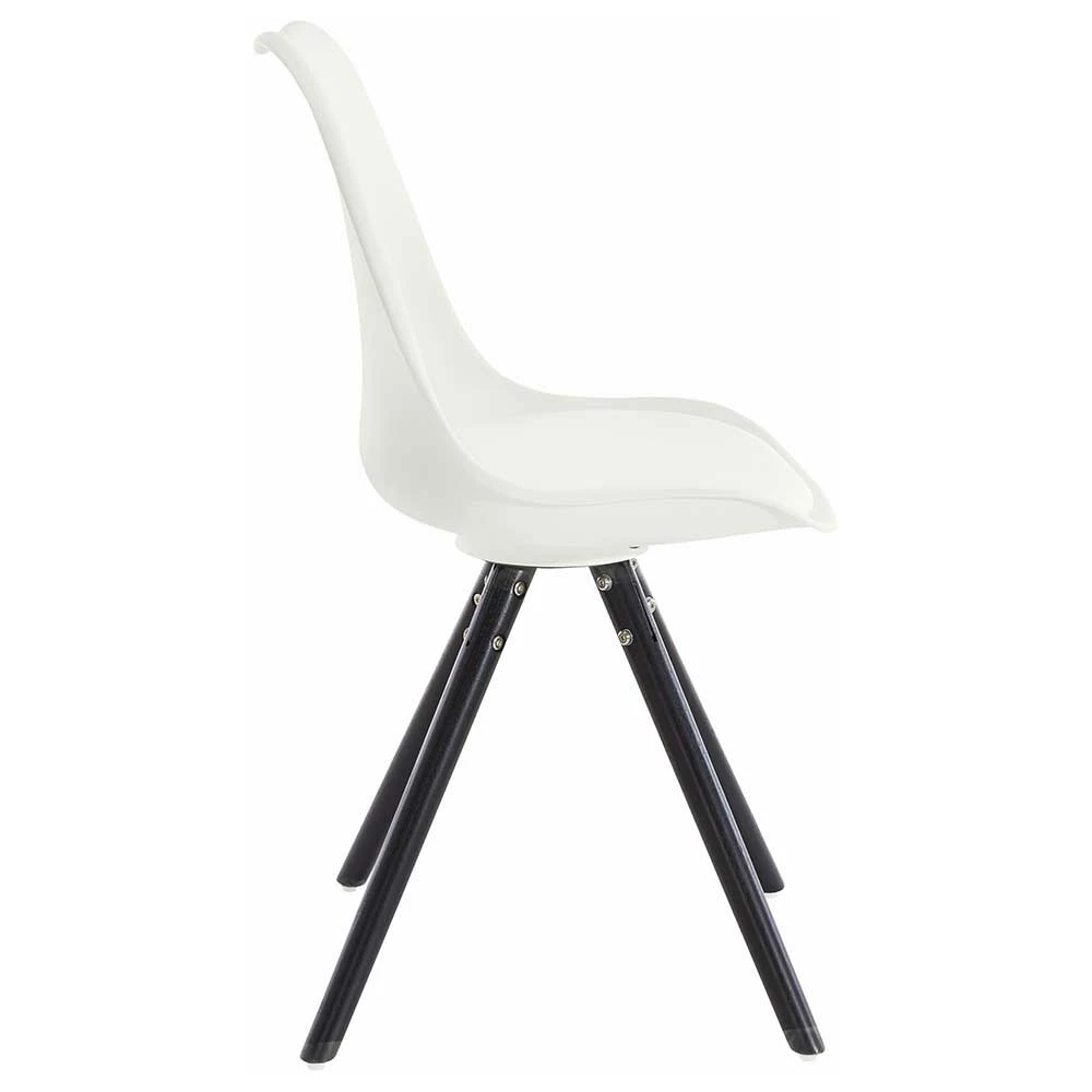 Schalenstühle in Weiß & Schwarz - Egina (2er Set) Schalenstühle In Weiß & Schwarz - Egina (2er Set) -Dariana shop schalenstuehle in weiss schwarz aus pp kunstleder holz egina 02
