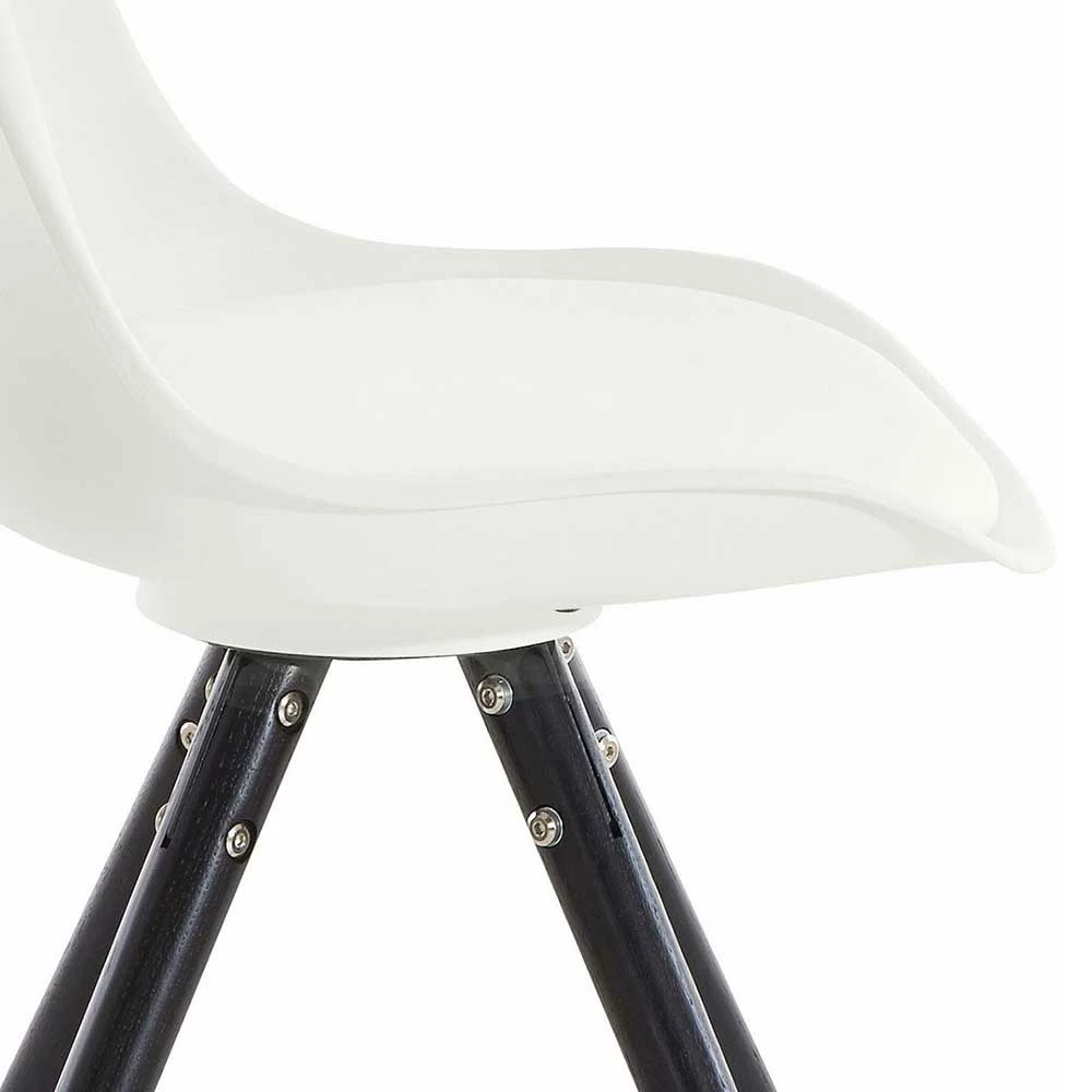 Schalenstühle in Weiß & Schwarz - Egina (2er Set) Schalenstühle In Weiß & Schwarz - Egina (2er Set) -Dariana shop schalenstuehle in weiss schwarz aus pp kunstleder holz egina 05