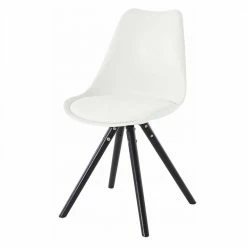 Schalenstühle In Weiß & Schwarz - Egina (2er Set)