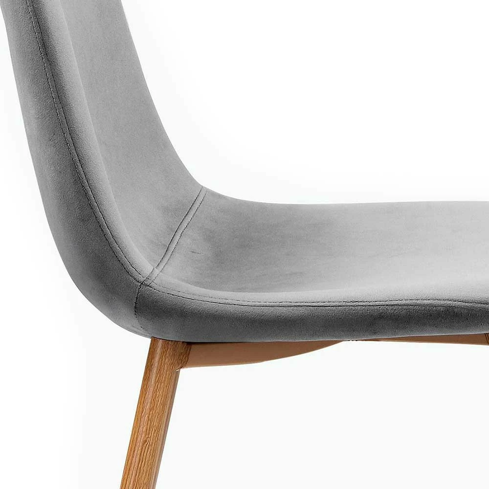 Schalenstühle Mit Samt In Hellgrau - Nevanna (2er Set) - Image 6