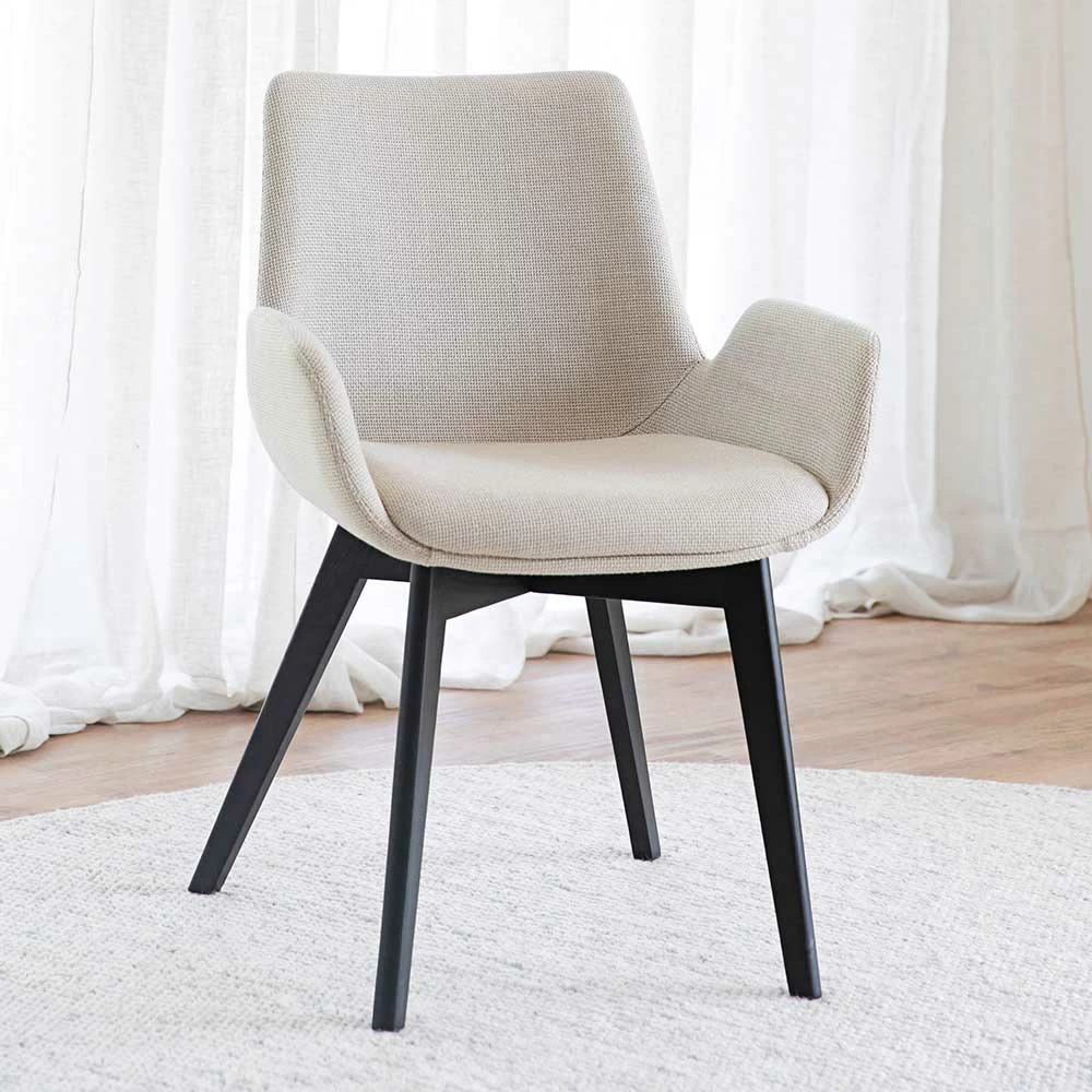 Schalenstuhl Mit Armlehnen In Beige - Cementa (2er Set) - Image 2