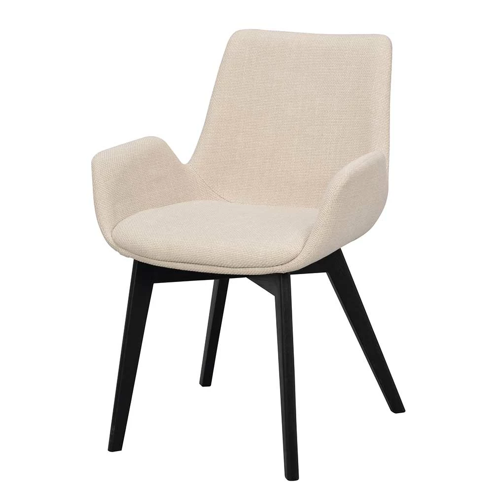 Schalenstuhl Mit Armlehnen In Beige - Cementa (2er Set)