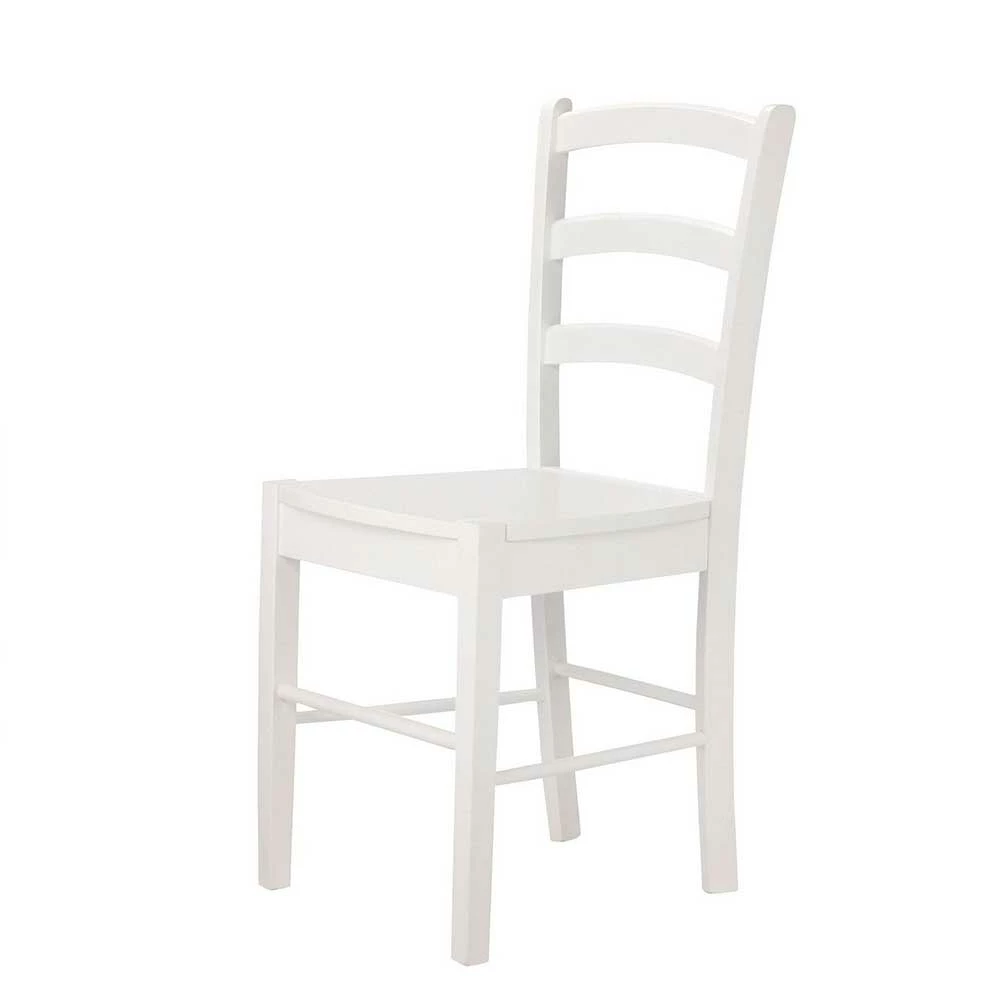 Schöne Küchenstühle in Weiß lackiert - Menella (2er Set) Schöne Küchenstühle In Weiß Lackiert - Menella (2er Set) -Dariana shop schoene kuechenstuehle in weiss lackiert aus kiefer massivholz mdf menella f