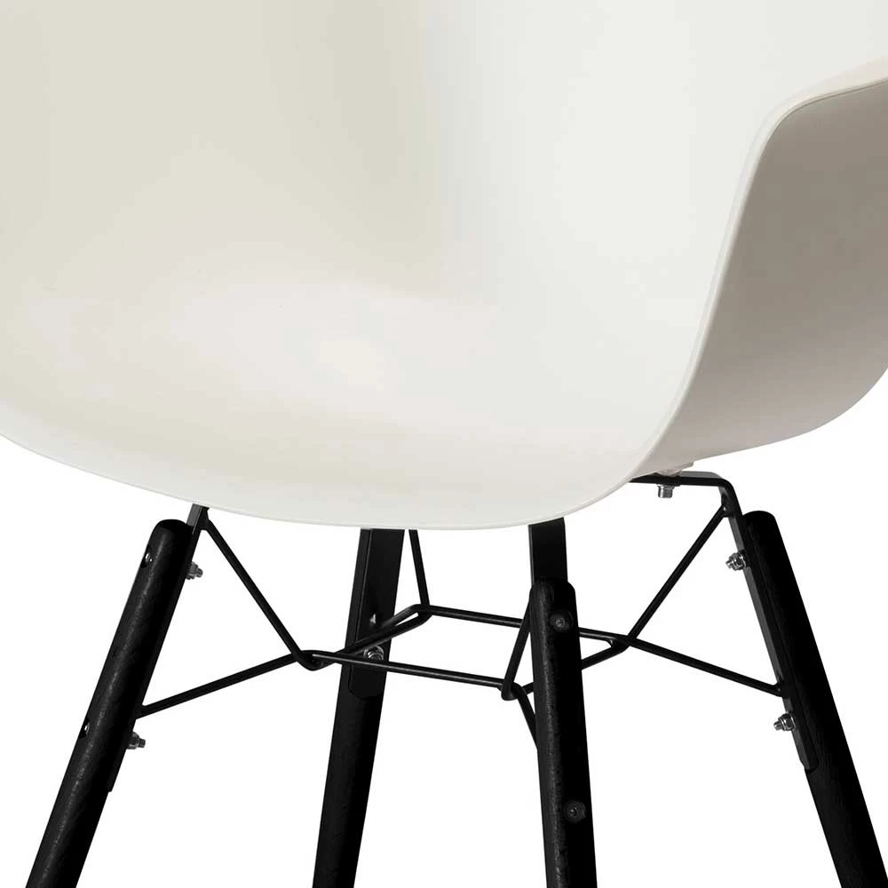 Schwarz Weiß Tischsessel Mit PP Sitz - Pancicu (2er Set) - Image 5