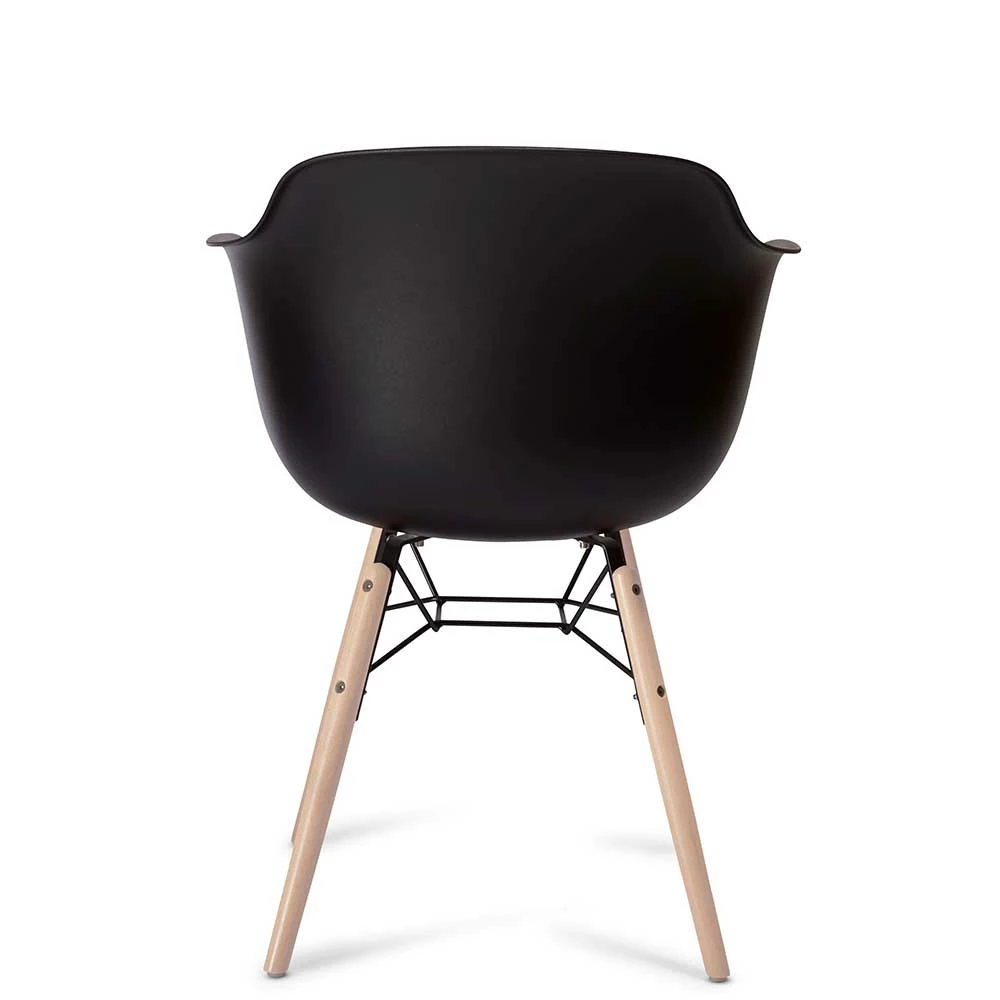 Schwarzer Scandi Schalenstuhl Mit Armlehnen - Keo (2er Set) - Image 5