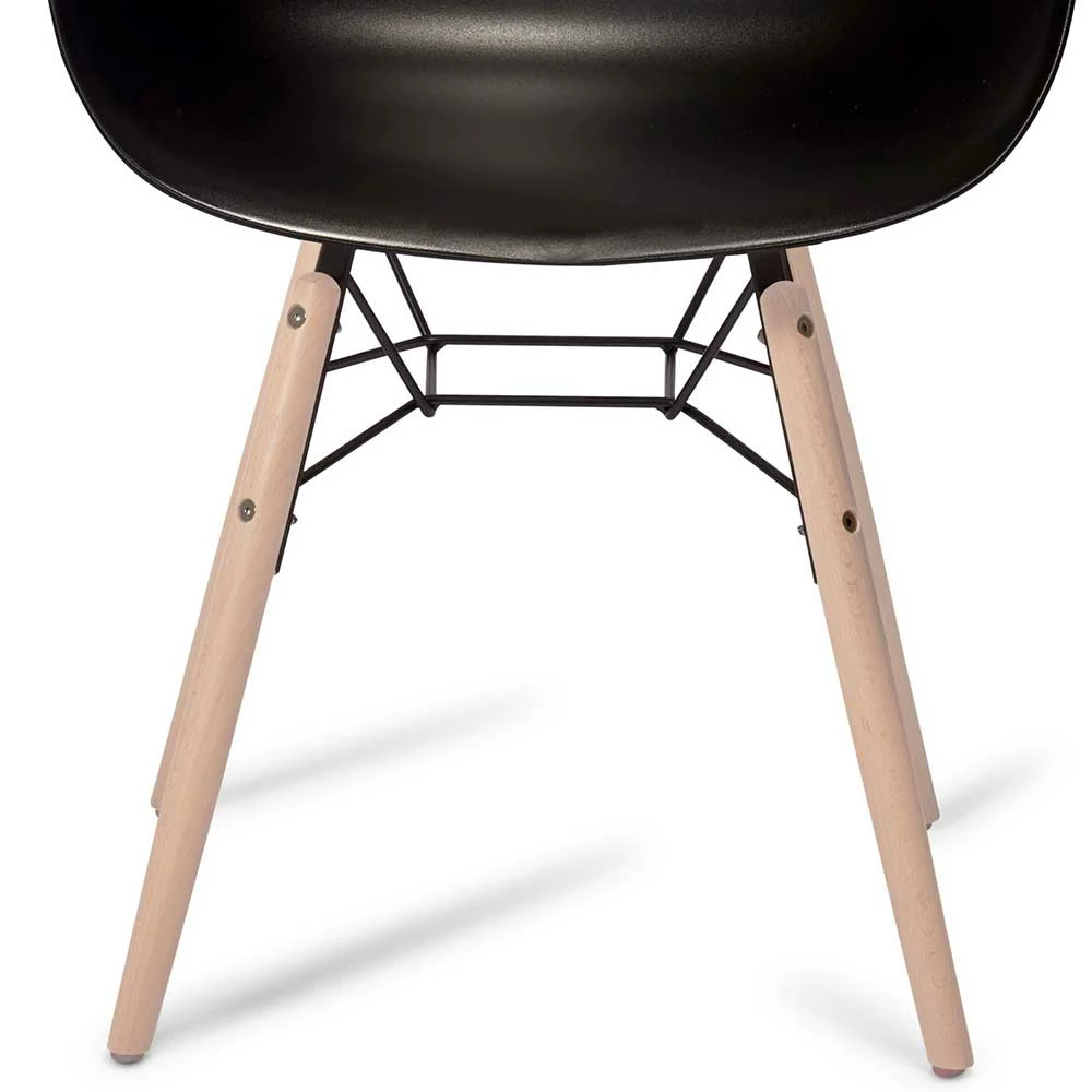 Schwarzer Scandi Schalenstuhl Mit Armlehnen - Keo (2er Set) - Image 6