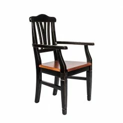 Shabby Chic Stuhl Sacrala In Schwarz