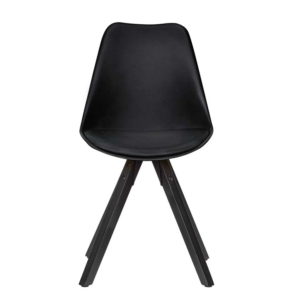 Sitzschalen Esstischstühle in Schwarz - Jufara (2er Set) Sitzschalen Esstischstühle In Schwarz - Jufara (2er Set) -Dariana shop sitzschalen esstischstuehle in schwarz im materialmix jufara 01