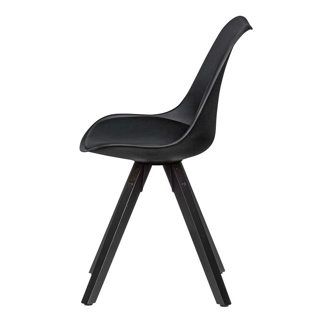 Sitzschalen Esstischstühle in Schwarz - Jufara (2er Set) Sitzschalen Esstischstühle In Schwarz - Jufara (2er Set) -Dariana shop sitzschalen esstischstuehle in schwarz im materialmix jufara 02