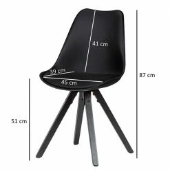 Sitzschalen Esstischstühle In Schwarz - Jufara (2er Set) 6 Sitzschalen Esstischstühle In Schwarz - Jufara (2er Set) -Dariana shop sitzschalen esstischstuehle in schwarz im materialmix jufara 04