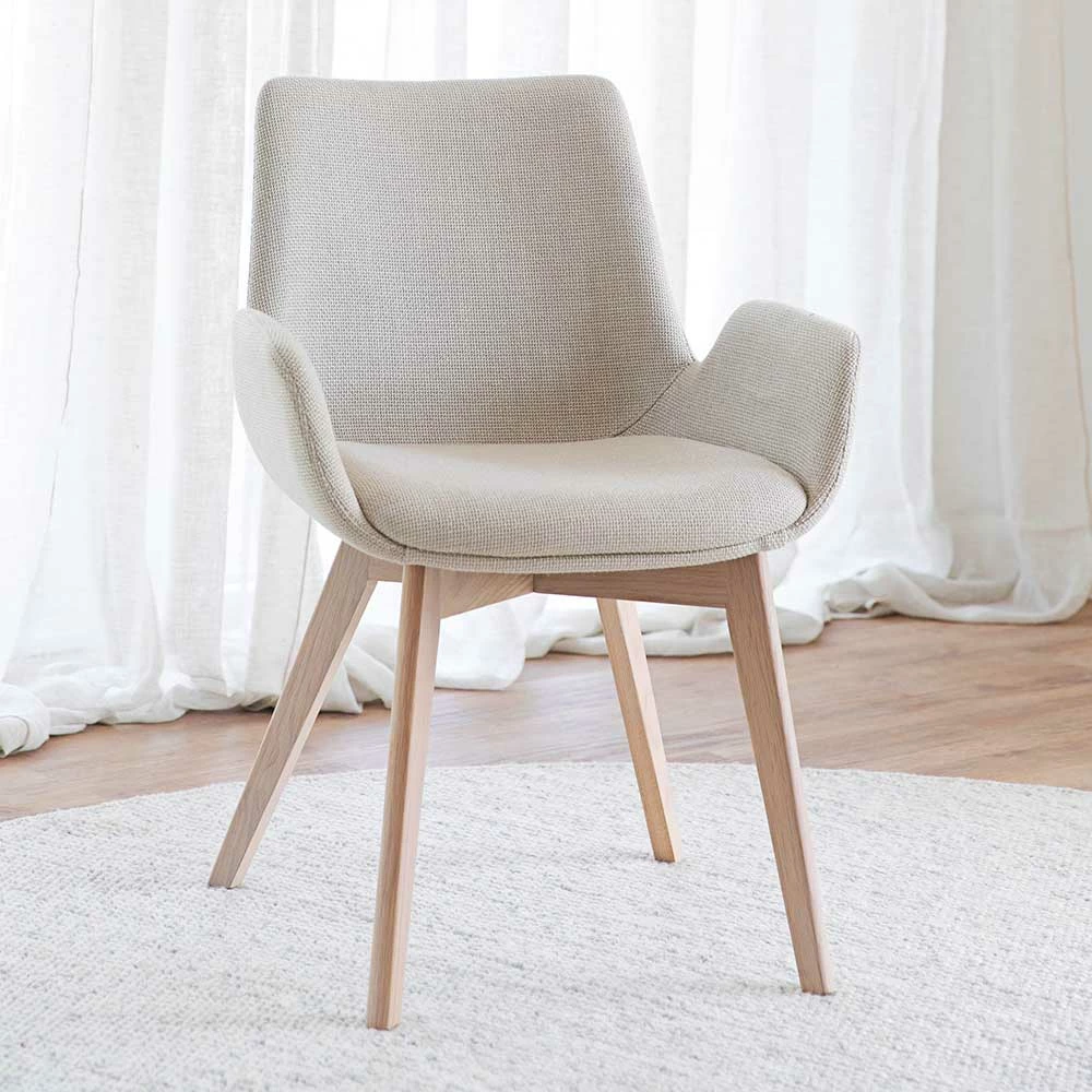 Skandi Esszimmerstühle In Beige - Garcia (2er Set) - Image 2