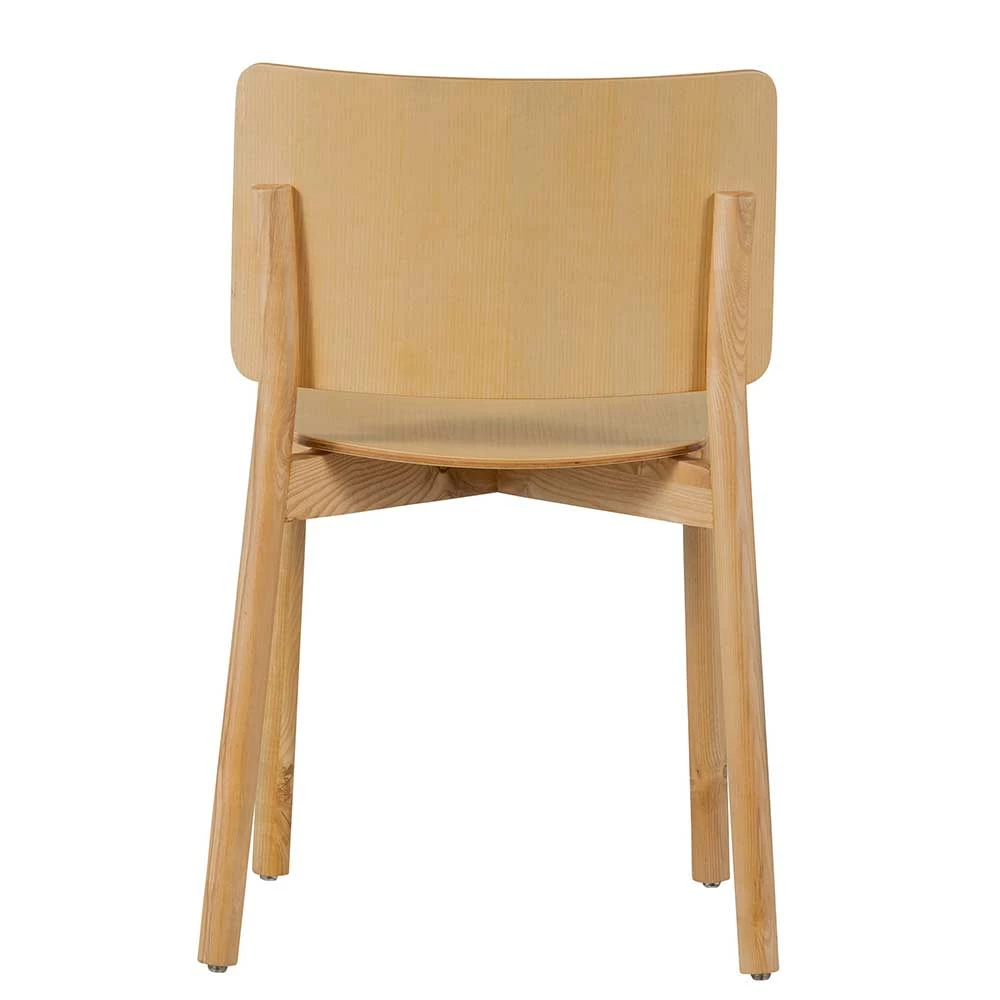 Skandi Holzstühle In Natur Lackiert - Furcia (2er Set) - Image 4