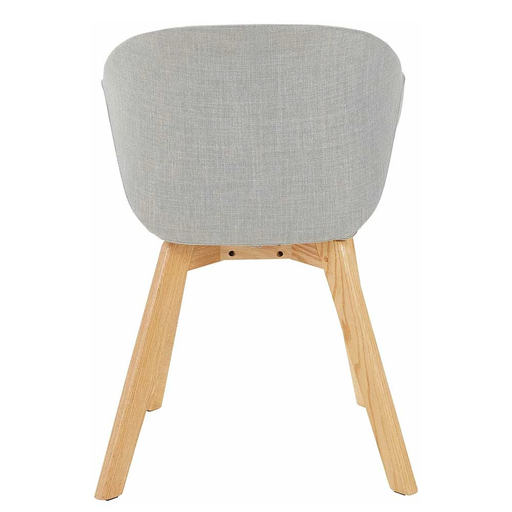 Skandi Polsterstühle in Hellgrau - Benet (2er Set) Skandi Polsterstühle In Hellgrau - Benet (2er Set) -Dariana shop skandi polsterstuehle in hellgrau stoff natur eichenholz benet 03