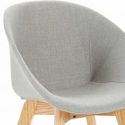 Skandi Polsterstühle In Hellgrau - Benet (2er Set) 6 Skandi Polsterstühle In Hellgrau - Benet (2er Set) -Dariana shop skandi polsterstuehle in hellgrau stoff natur eichenholz benet 04