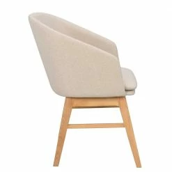 Skandi Polsterstuhl In Beige - Curelino (2er Set) -Dariana shop skandi polsterstuhl in beige mit holzgestell eiche curelino 03