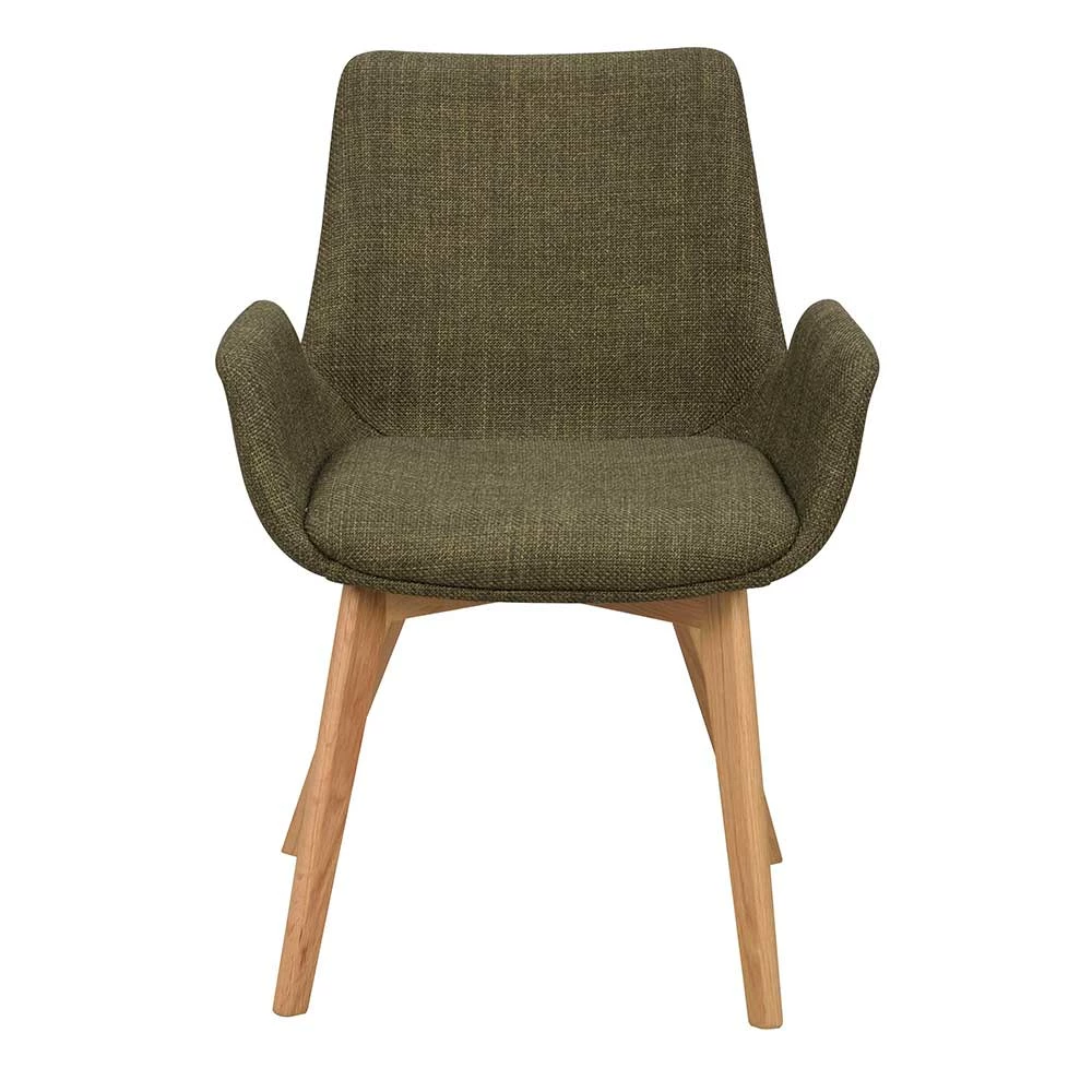 Skandi Polsterstuhl In Dunkelgrün - Maylana (2er Set) - Image 3